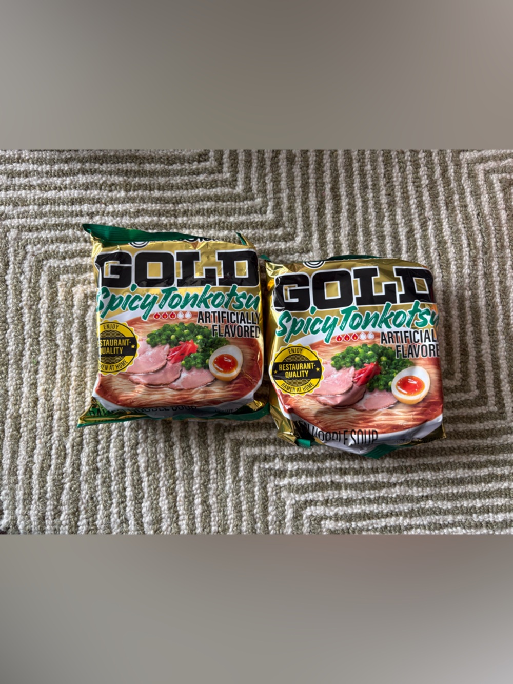 Gold Spicy Tonkotsu Instant Noodles - Pack of 2